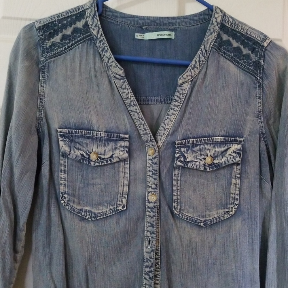 Jean button down tee - Picture 2 of 3